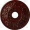 Ekena Millwork Valletta Ceiling Medallion (Fits Canopies up to 3 1/2"), 18"OD x 3 1/2"ID x 1"P, Brushed Mahogany CM18VLBMF - alternate 1